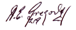 Autograph of Albert Gregory
