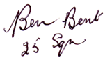 Autograph of Ben Bent